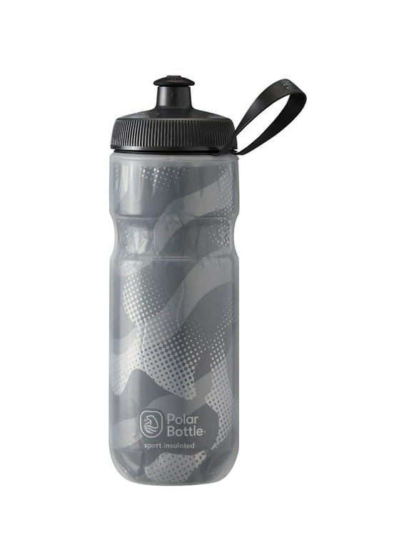Polar Bottle 20 oz. Sport Insulated Water Bottle - Contender Charcoal/Silver