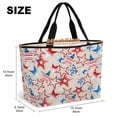 thumbnail image 6 of 4th of July Mesh Beach Bag for Women Men,Large Beach Tote Waterproof Sandproof,Navy Blue Red Stars Independence Day Rustic Foldable Lightweight Swim Toys Pool Bag Cruise Vacation Travel Essentials, 6 of 8