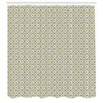 thumbnail image 2 of Ambesonne Geometric Shower Curtain, Bicolour Rhomb Check Art, 69"Wx75"L, Dimgray Khaki White, 2 of 4