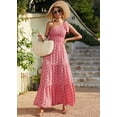 thumbnail image 2 of Vestido PRETTYGARDEN Nudo Un Hombro Sin Mangas Floral Rojo Talla S, 2 of 5