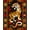 Orange Black Red, Pattern 4, variant on ODIKA Tibetan Tiger Versus Snake Striped Folk Ornate Border Battle for Dorm Room, Small Living Apartment, Stain Resistant Low Profile
