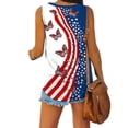 thumbnail image 5 of Favoffer Women's Independence Day Floral Camisole V Neck Sleeveless Loose Silhouette Daily Holiday Leisure Matching Casual Tank Top, 5 of 6