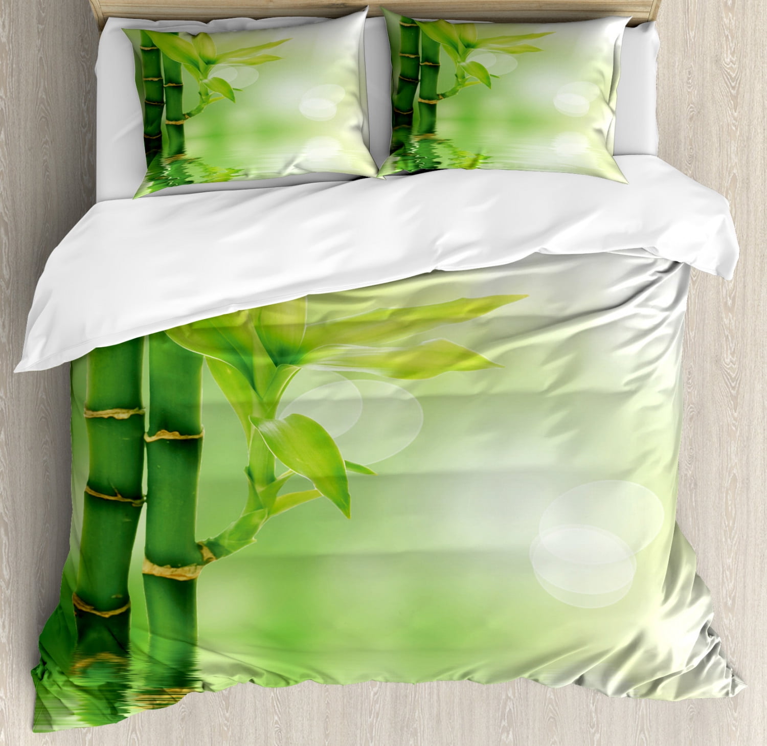 Plant Duvet Cover Set Chinese Ecology Picture Of Bamboo Sticking