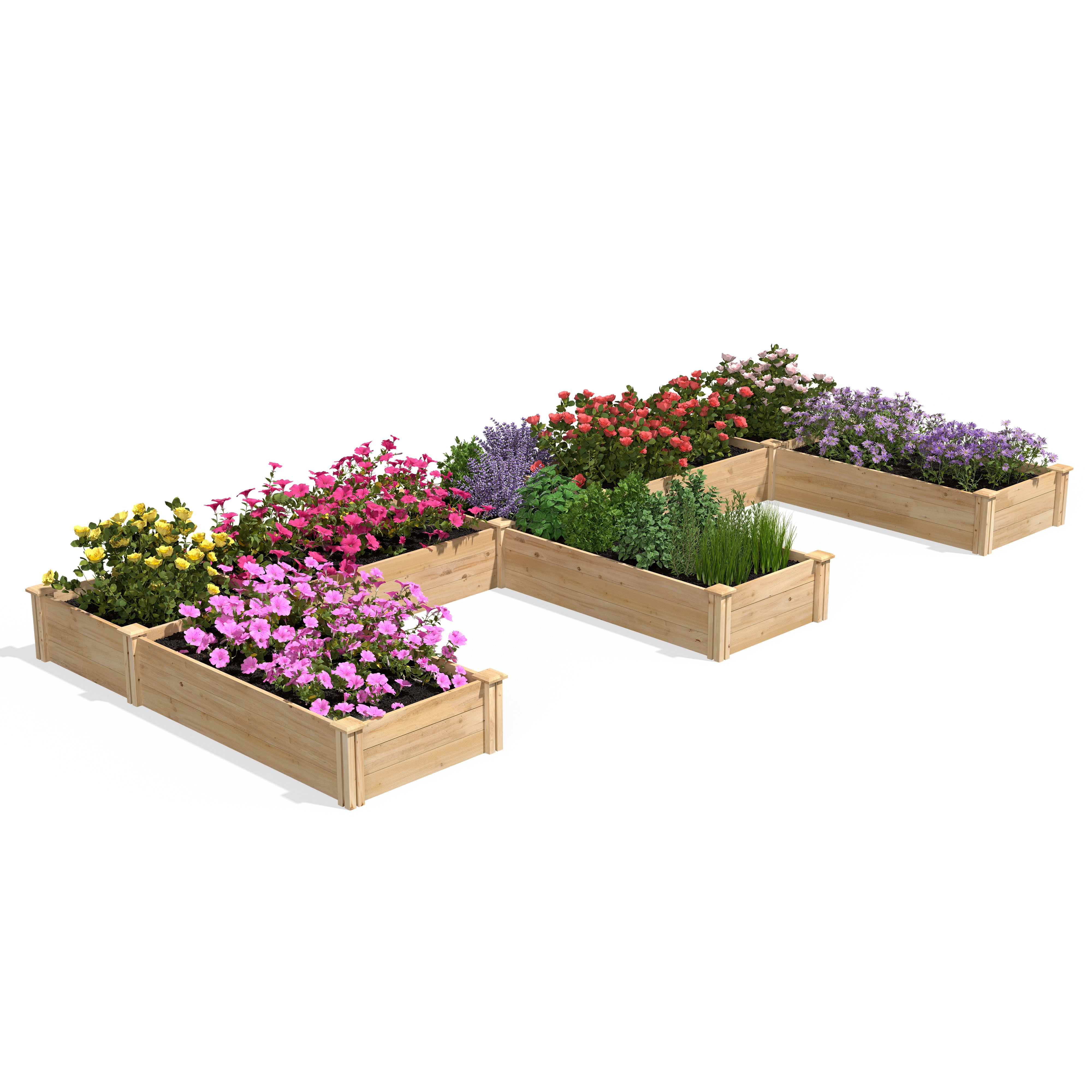 Greenes Fence 6' x 14' x 10.5" (3/4" Thick) E-Shaped Premium Cedar Raised Garden Bed