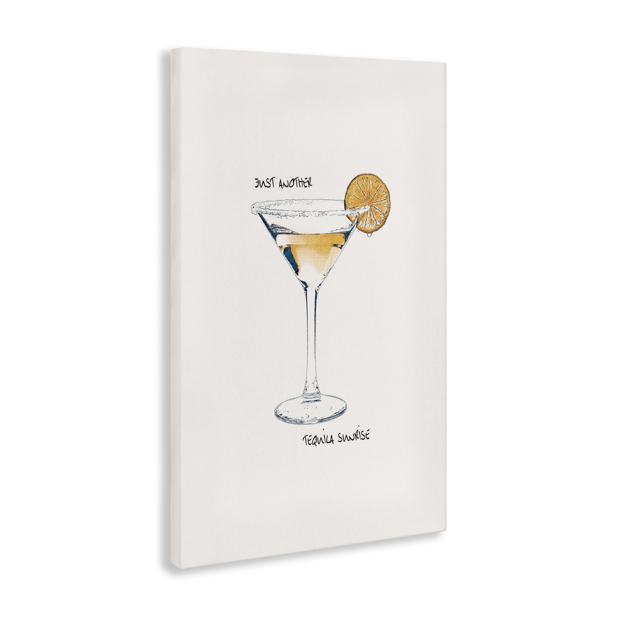Stupell Industries Just Another Tequilla Sunrise Food & Beverage Painting Wrapped Canvas Art Print Wall Art, 20 x 30