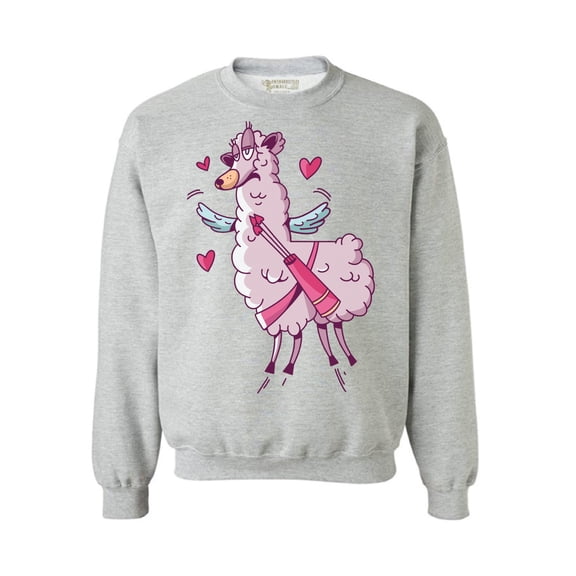 Awkward Styles Valentine's Day Crewneck Top Pink Lama Sweatshirts Valentines Sweater
