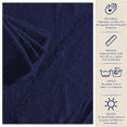 thumbnail image 3 of 8 Pack de servilletas de tela individual para mesa, de lino 100% algodón MACAR  Servilletas de tela marino, 3 of 5