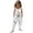 #01-White, variant on Kids Toddler Baby Girls Sleeveless Jumpsuit Halloween DIY Graphic Romper Harem Pants with Pocket Outfits