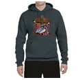 thumbnail image 2 of Vintage Driven By The Spirit Christian Verse Inspirational/Christian Unisex Graphic Hoodie Sweatshirt, Charcoal, 2XL, 2 of 3