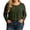 Army Green, variant on FAHUOMU Women's Plus Size Top Long Sleeve Button Up Crewneck Waffle Shirts Fall Fashion Lightweight Clothes