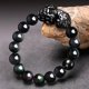 thumbnail image 4 of Pulsera De Obsidiana Colorida Que Imita Los Ojos De Color Natural Pulsera Pi Xiu Buena Suerte Riqueza Pulseras Unisex 12 Mm Inevent AP005742-00, 4 of 6