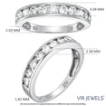 thumbnail image 4 of Vir Jewels 1 CTTW Classic Diamond Wedding Band 14K White Gold I1-I2 Channel Set Size 10 Female Adult, 4 of 6
