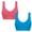 a Hot Pink everyday bra for Female, variant on ATOYSOY 2 Pack Everyday Bra for Women Yoga Running Sports Bra Bralette Solid Color Underwear Workout Push Up Teens Comfort Bra Breathable Thin Lightly Ruched Pink S