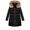 thumbnail image 2 of Chaqueta acolchada de algodón de invierno, abrigo de mujer de talla grande, abrigo de mm de grasa, abrigo de algodón acolchado con capucha de 200 kg de largo para mujer, 2 of 3