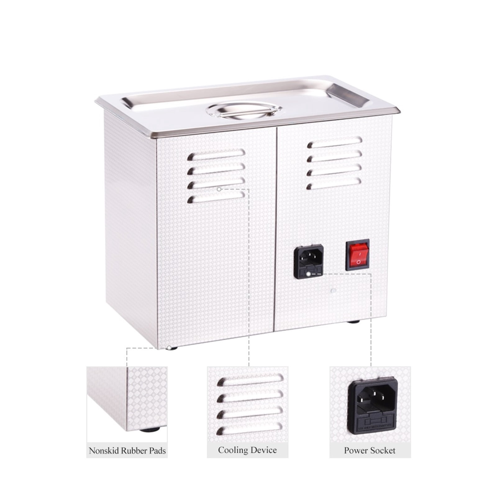 180W Ultrasonic Cleaner Bath 4L Heating Glassware Jewelry Ultrasound Washing Machine Lab Tool PCB Hardware Cutter Cleaning Degas