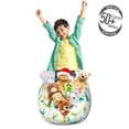 thumbnail image 3 of Salamander Storage Toy Bag Chair, Colorful and Fun Composition of Reptiles, Stuffed Animal Organizer Washable Bag, Large Size, White Multicolor, by Ambesonne, 3 of 3