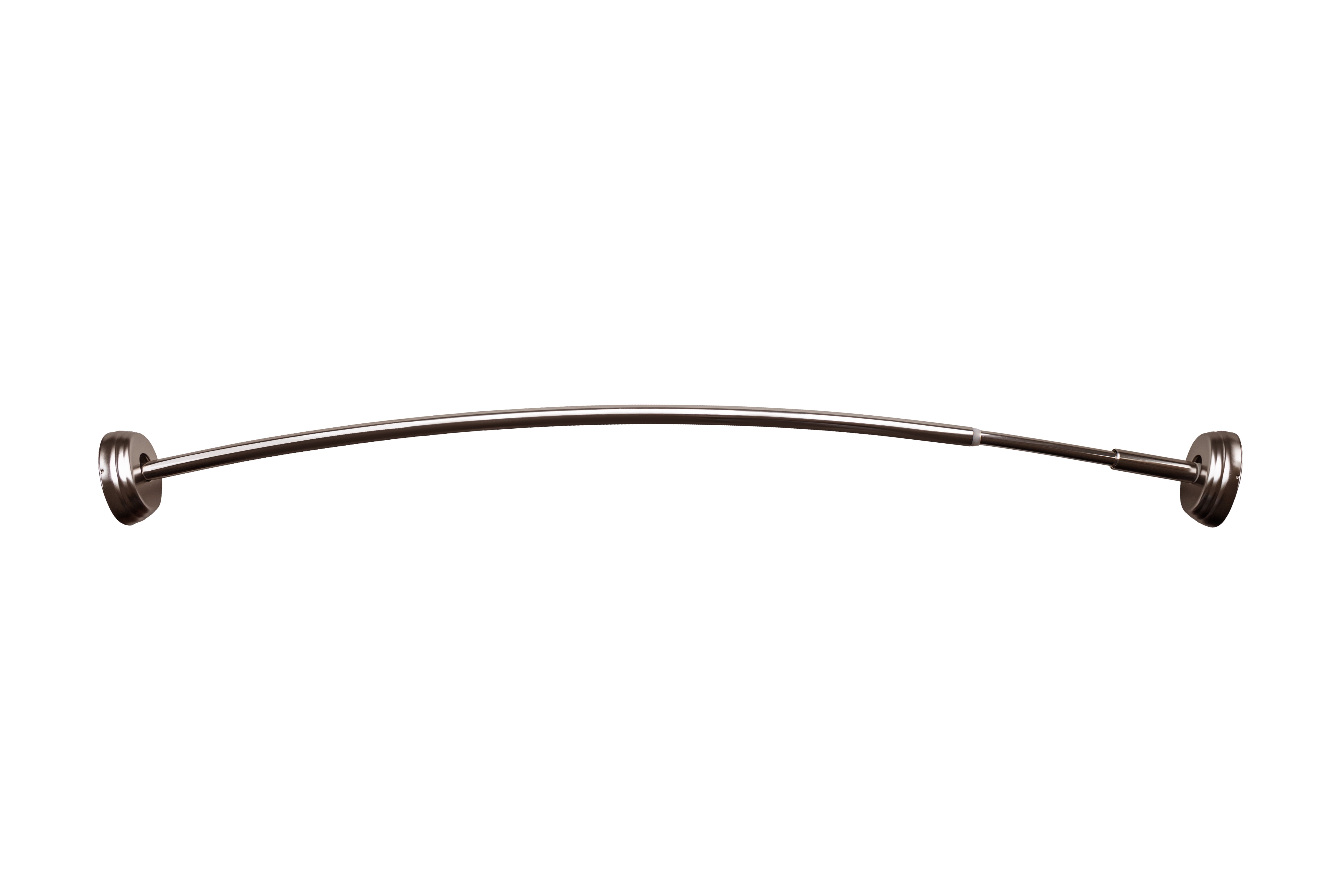 Better Homes & Gardens Dual Mount No Rust 50” to 72” Adjustable Curved Shower Curtain Rod, Bronze