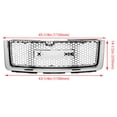 thumbnail image 2 of Kojem Chrome Upper Round Hole Mesh Front Hood Bumper Grille for 2007-2013 GMC Sierra 1500 Denali, 2 of 11