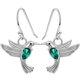 thumbnail image 2 of Colibrí Luna Pendientes Joyería Grabado Fuerte Valiente Colibrí Regalos para Niñas Día de la Mujer Regalo para mamá, 2 of 5