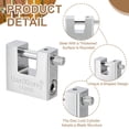 thumbnail image 3 of Candado de alta seguridad Uxcell, candados de acero con gancho en forma de D de servicio pesado 2", 3 of 7