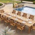 thumbnail image 3 of WINSOON 12-Piece HIPS All Weather Outdoor Patio Dining Sets with Umbrella Hole& Aluminum Frame,2-Table 10-Chairs(Teak), 3 of 6