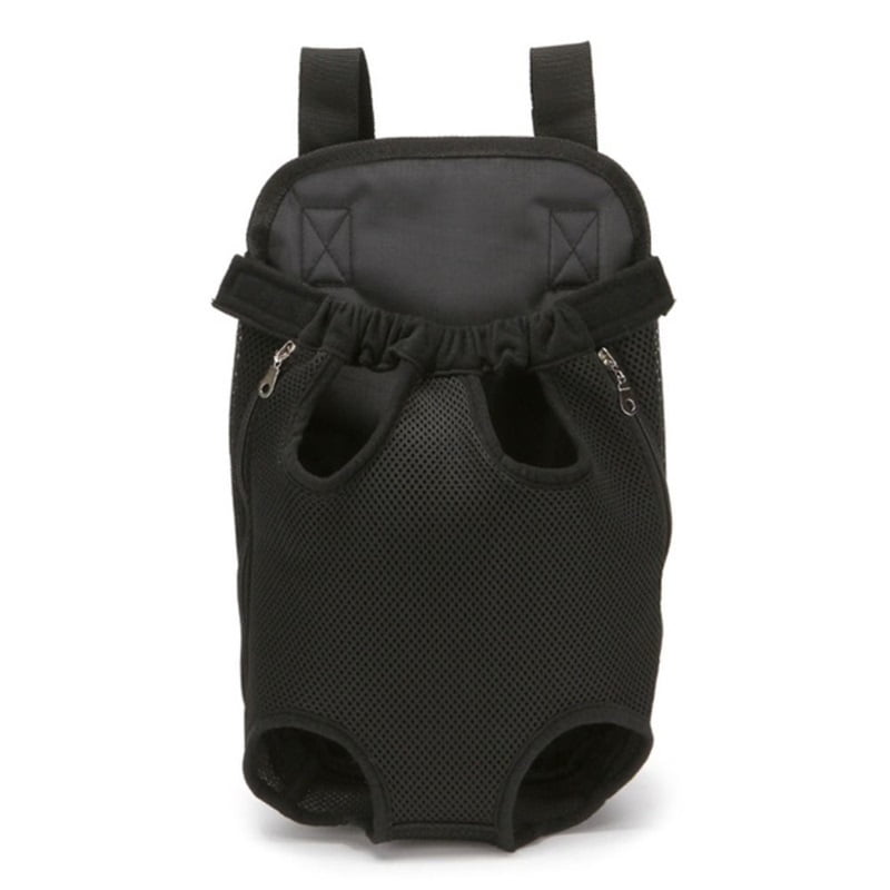 Legs Out Breathable Portable Pet Carrier Backpack Adjustable Zipper Cotton Pet Travel Knapsack for Small Dogs Cats All Breeds Outdoor Camping Use black-S