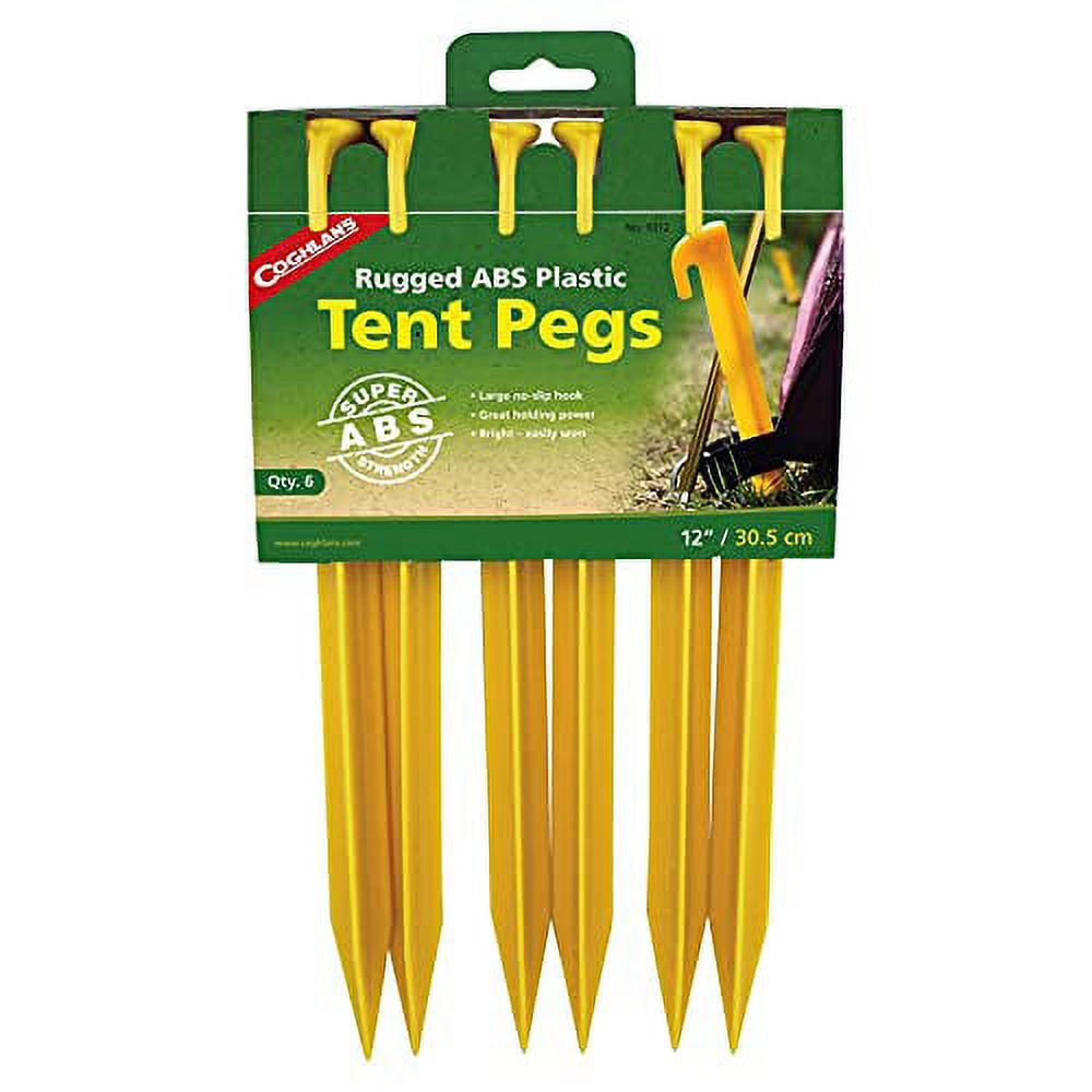 Coghlan's Rugged ABS Plastic Tent Pegs - 12", Yellow (12-Pack) - image 3 of 3