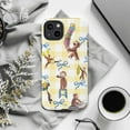 thumbnail image 5 of Curious Monkey Yellow Gingham Phone Case – Ice Cream, Balloons & Bows Cartoon Dual Layer Phone Cover for iPhone 11/12/13/14/15/16 Mini Pro Max Plus, 5 of 6