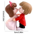thumbnail image 3 of YiJuHui 1pcs Romantic Kissing Couple Dolls - Hand-Painted PVC Wedding Cake Toppers for Home Decor & Miniature Gardens, 3 of 9