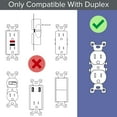 thumbnail image 6 of 6 Pack - SnapPower GuideLight 2 [For Duplex Outlets] - Replaces Plug-In Night Light - Electrical Receptacle Wall Plate With LED Night Lights - Auto On/Off Sensor - (Duplex, Light Almond), 6 of 6