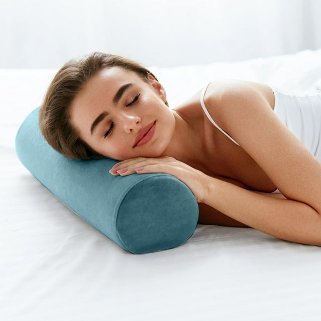 Almohada cilíndrica larga Xihbxyly Almohada lumbar Sofá Reposacabezas Cojín Clip Piernas Dormir Oficina Soporte lumbar