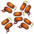 thumbnail image 1 of 10Pcs Amber 2 Led Light Oval Clearance Trailer Car Truck Side Marker Tail Lamp, 1 of 5