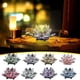 thumbnail image 1 of Teissuly Colored Crystal Glass Lotus Candle Tea Lamp Holder Buddhist Candle Teissuly WER202310165078, 1 of 9