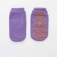 thumbnail image 2 of QLEICOM Socks for Men,Kids Non-Slip Socks with Bottoms Breathable for Toddlers and Infants Solid Color Ankle Socks Fashion for Indoor Yoga Play Purple, 2 of 6