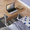 thumbnail image 2 of Soges Adjustable Side Table Movable Laptop Computer Desk for Bed Sofa Small Space Walnut 23.6", 2 of 6