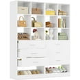thumbnail image 5 of iSunirm 47.2" Modular Closet System with 6 Drawers and 12 Cube Storage, Freestanding Wood Walk-in Closet Organizers, White, 5 of 7