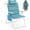 Blue & Green, variant on LAZY BUDDY 15.7'' Tall Backpack Beach Chair for Adults, Folding Beach Camping Chair with 5-Position with Storage Bag, Cup Holder & Cooler Pouch