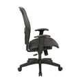 thumbnail image 4 of Pemberly Row Chaise de Gestionnaire Dossier et Assise en Tissu Noir avec Accoudoirs Rabattables Réglables, 4 of 6