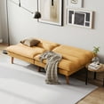 thumbnail image 3 of Linsy Home 71" W Corduroy Convertible Futon Sofa Bed, Yellow, 3 of 10