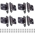 thumbnail image 1 of 8 Pieces Stainless Steel Hinge, Cupboard Door Hinge With Screws, Stainless Steel Furniture Hinge, For Door Hinges Cabinet Hinges Connecting Hinges, 1 of 5
