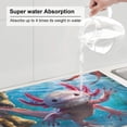 thumbnail image 5 of Honeii Cute Underwater Axolotl print Super Absorbent Coffee Bar Mat Hide Stain Coffee Maker Mat for Countertops Coffee Pot Dish Drying Mat for Kitchen Counter, 5 of 7