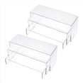 thumbnail image 2 of Acrylic Display Risers, Clear Rectangle Stands Shelf for Display 18Pcs,18 x Display racks (6 small, 6 medium, 6 large),transparent, 2 of 7
