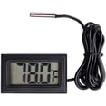 thumbnail image 2 of Lishi Black Digital LCD Thermometer with External Probe for Fridge Freezer Refrigerator Aquarium - 3pcs, 2 of 5