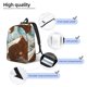 thumbnail image 3 of Disketp Fresh Coconut Splash Mochila de Lona Estampada, Mochila Escolar de Viaje Ligera para Estudiantes y Portátil-Medium, 3 of 5