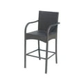 thumbnail image 5 of Noble House Cascada Outdoor Wicker Barstool Chair in Brown (Set of 2), 5 of 10