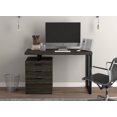 thumbnail image 4 of Safdie & Co. Bureau 47.25L Gris Foncé 3 Tirroirs Metal Noir, 4 of 4