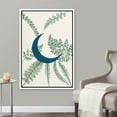 thumbnail image 2 of PixonSign Framed Canvas Print Wall Art Mid-Century Floral Botanical Plant Crescent Moon Abstract Shapes Illustrations Modern Art Decorative Minimal for Living Room, Bedroom, Office - 16"x24" White, 2 of 5