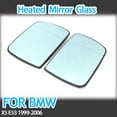thumbnail image 2 of Left&Right Side Blue Heated Wing Mirror Glass Angle Rearview Mirror for BMW X5 E53 1999 2000 2001 2002 2003 2004 2005 2006 Right and Left, 2 of 6