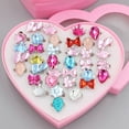 thumbnail image 4 of 24PCS Kids Rings Cute Adjustable Crystal Rhinestone Princess Rings Toy Rings, 4 of 9