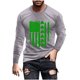 thumbnail image 2 of Blusas y camisas de manga larga y cuello redondo para hombre, camisetas casuales con estampado de moda y cuello redondo, blusas de licra de manga corta para hombre., 2 of 5